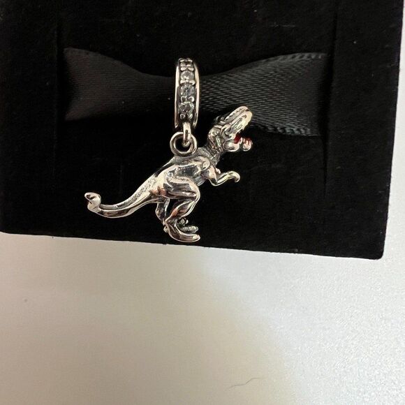 T-Rex Dinosaur S925 Sterling Silver, Pandora Moments Compatible Charm - Picture 8 of 10